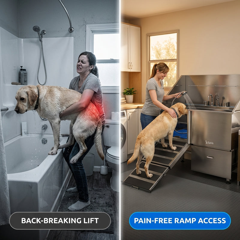 Never Lift Your 80-Pound Dog Into a Slippery Tub Again