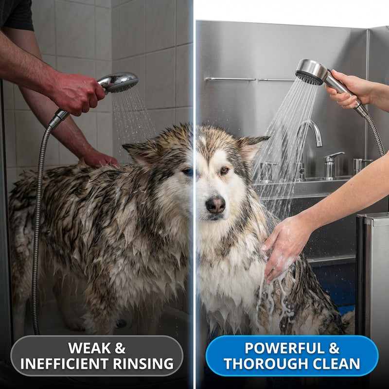 Get Your Dog Actually Clean Without Fighting a Weak Shower Sprayer